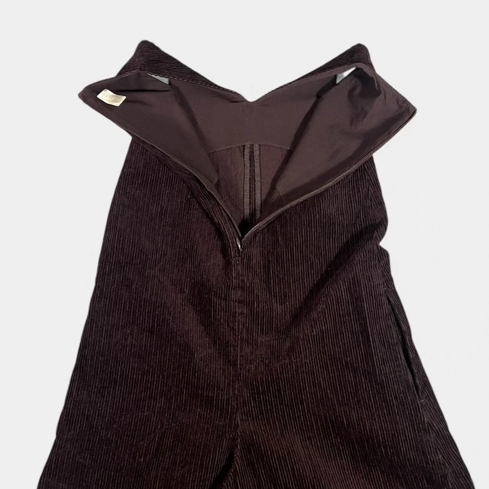 COS Kids‎ Girls Brown Corduroy Wide Leg Jumpsuit Overalls Size 6-8Y
